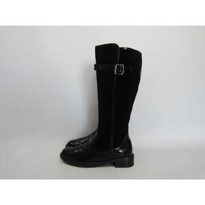Aquatherm SANTANA CANADA Womens Size 7.5 M Black Leather Knee High Fashion Boots